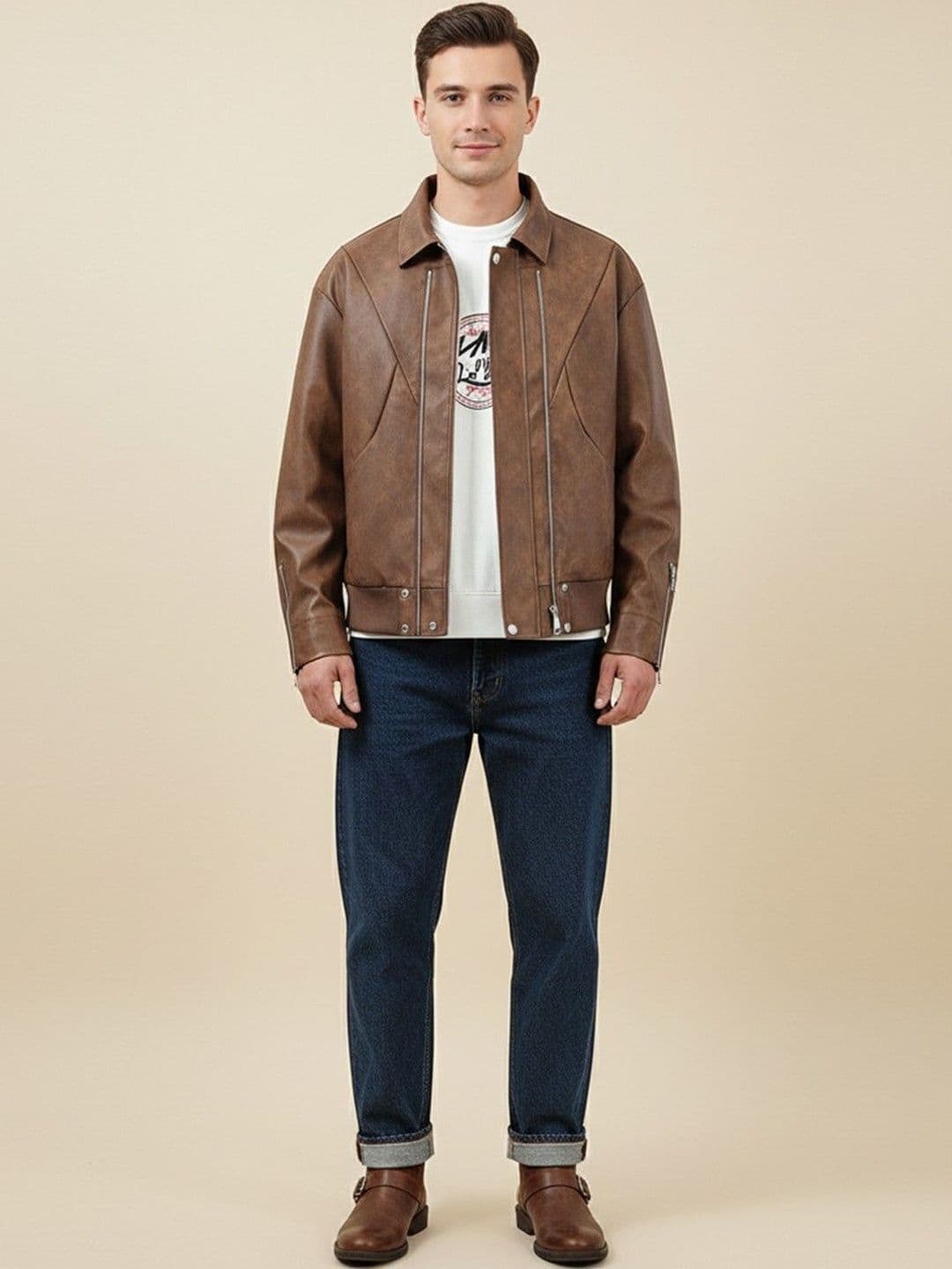 Mast & Harbour Men Biker Jacket - view 1