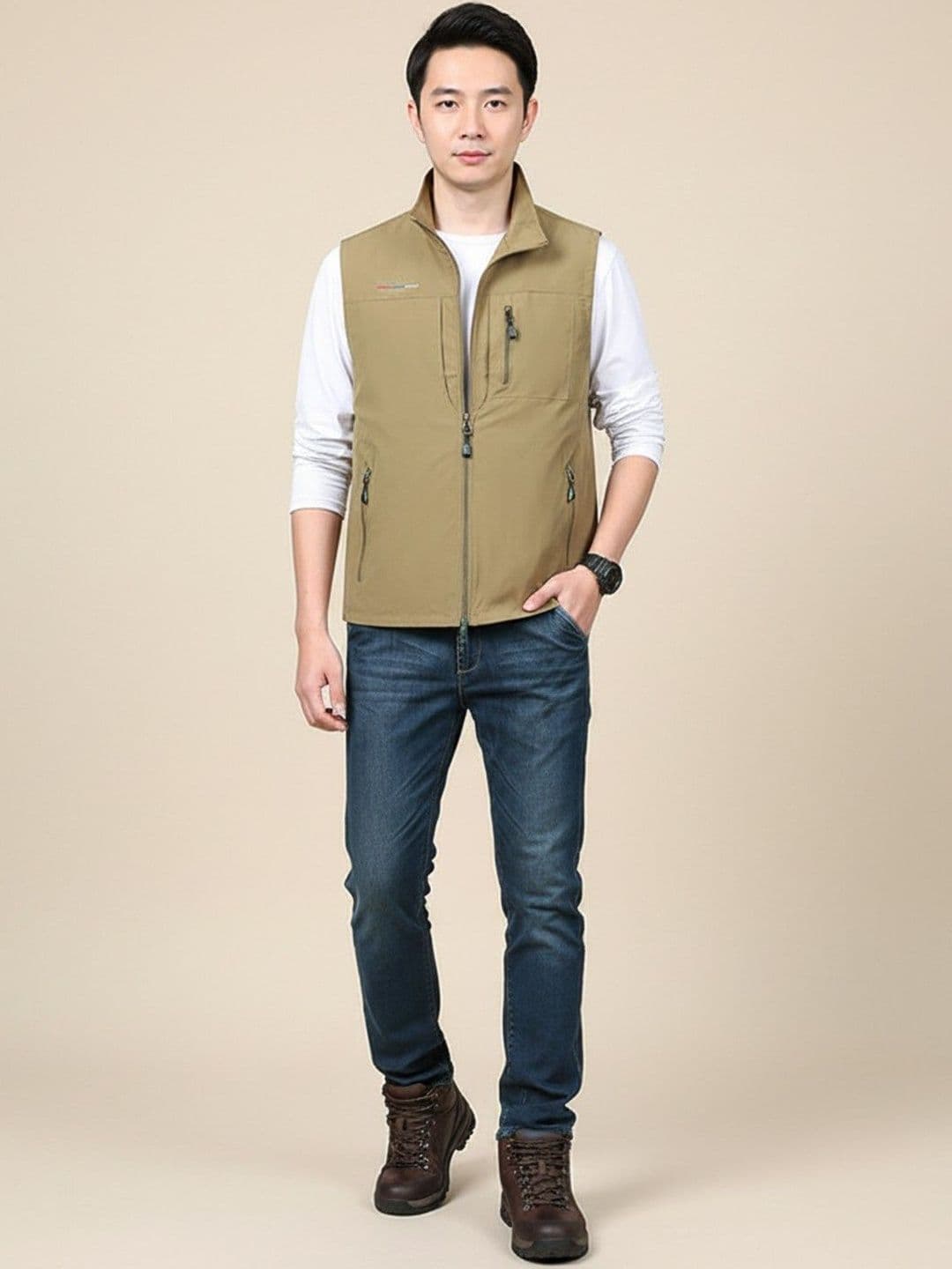 Mast & Harbour Camouflage Stand Collar Quilted Jacket - view 1