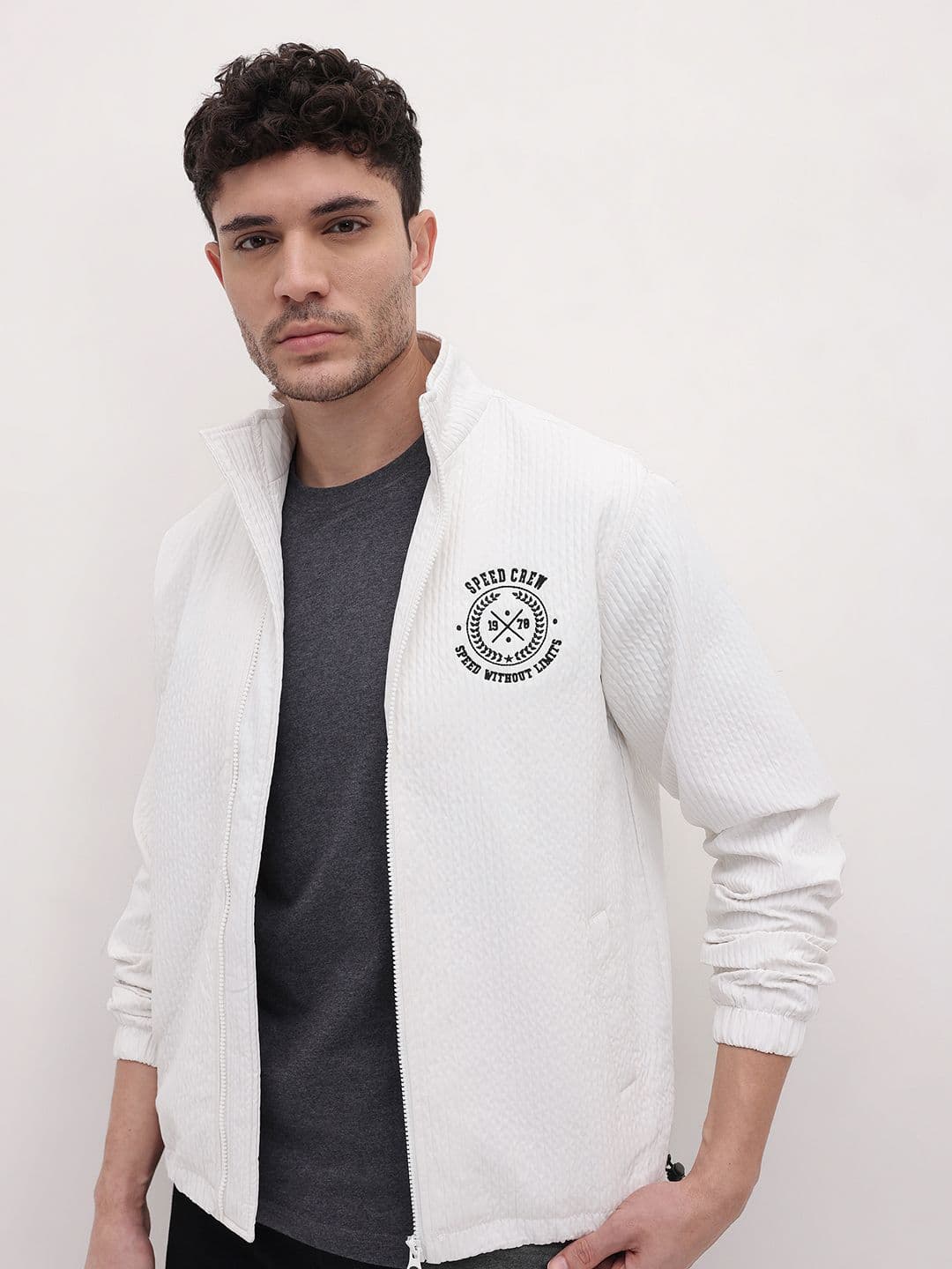 The Roadster Life Co. Mock Collar Self-Striped Seersucker Tailored Jacket - view 1