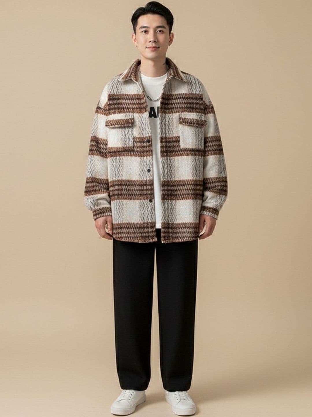 Mast & Harbour Men Checked Open Front Jacket - view 1