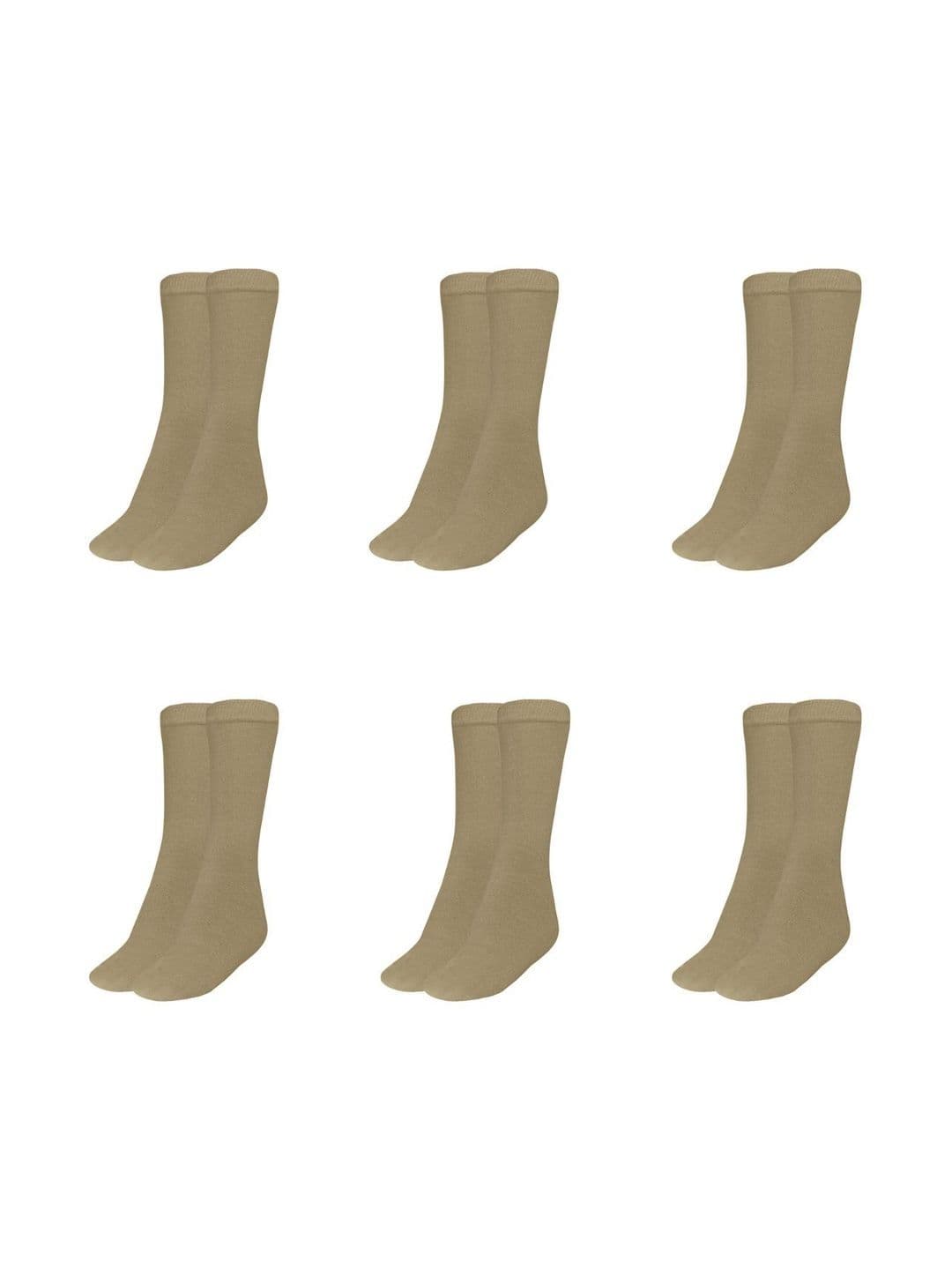 MUKHAKSH Men Pair Of 6 Solid Pure Cotton Calf-Length Socks - view 1