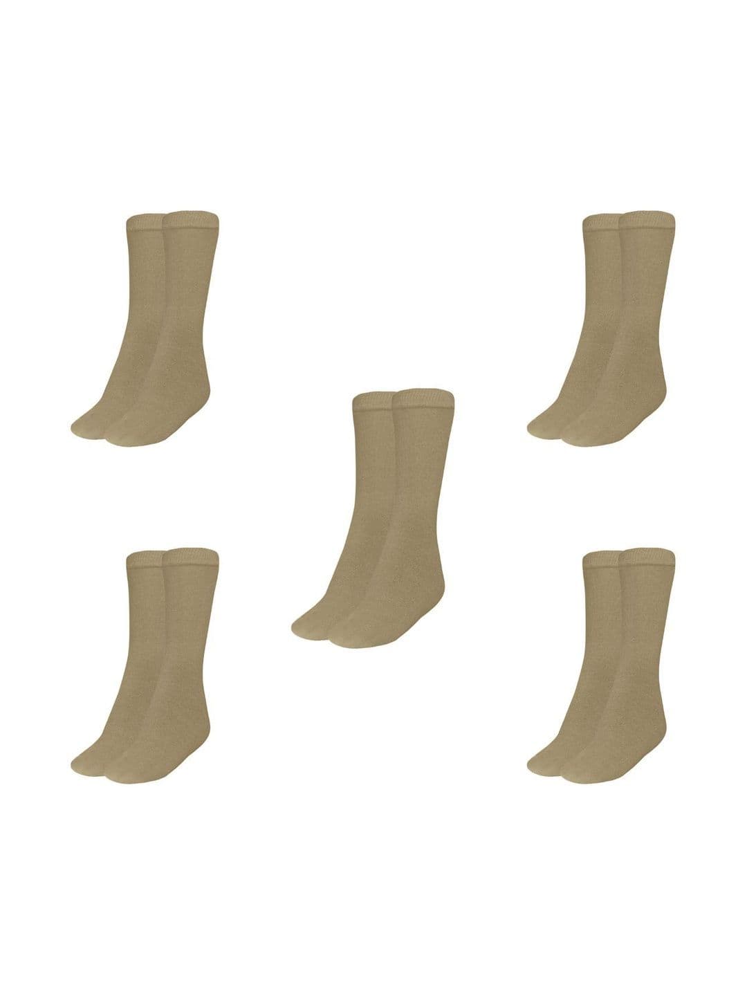 MUKHAKSH Men Pack Of 5 Pure Cotton Calf-Length Socks - view 1