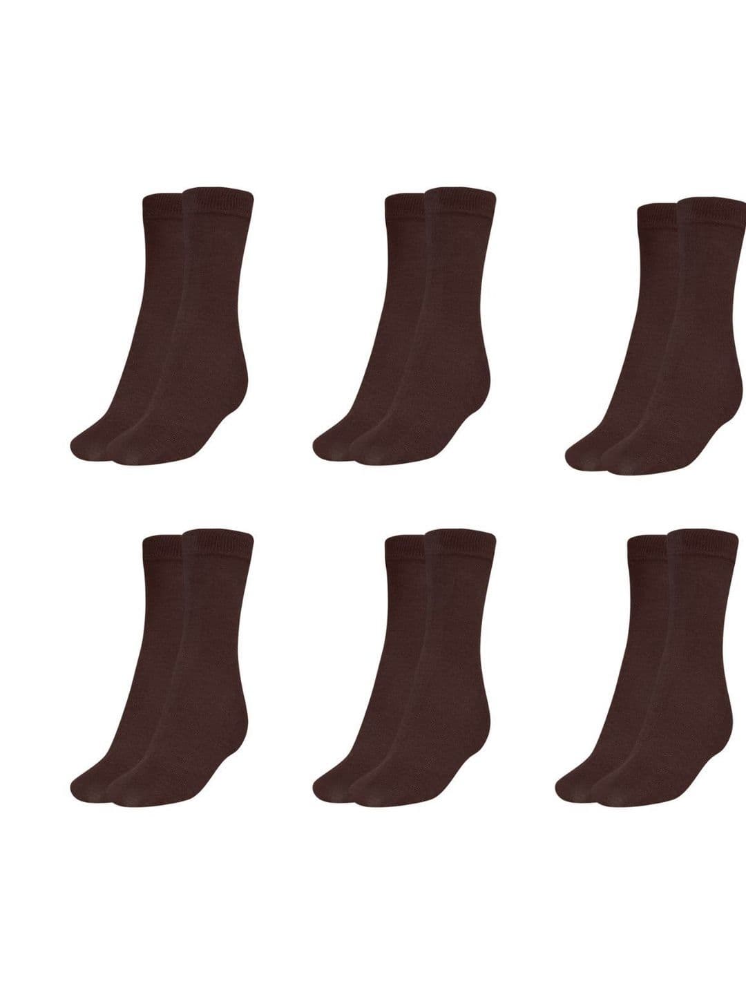 MUKHAKSH Men Pack Of 6 Pure Cotton Calf-Length Socks - view 1