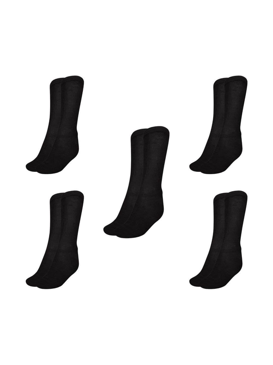 MUKHAKSH Men Pack Of 5 Cotton Calf-Length Socks - view 1