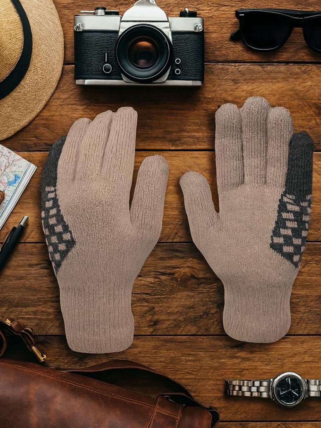 LOOM LEGACY Men Acrylic Winter Gloves - view 1