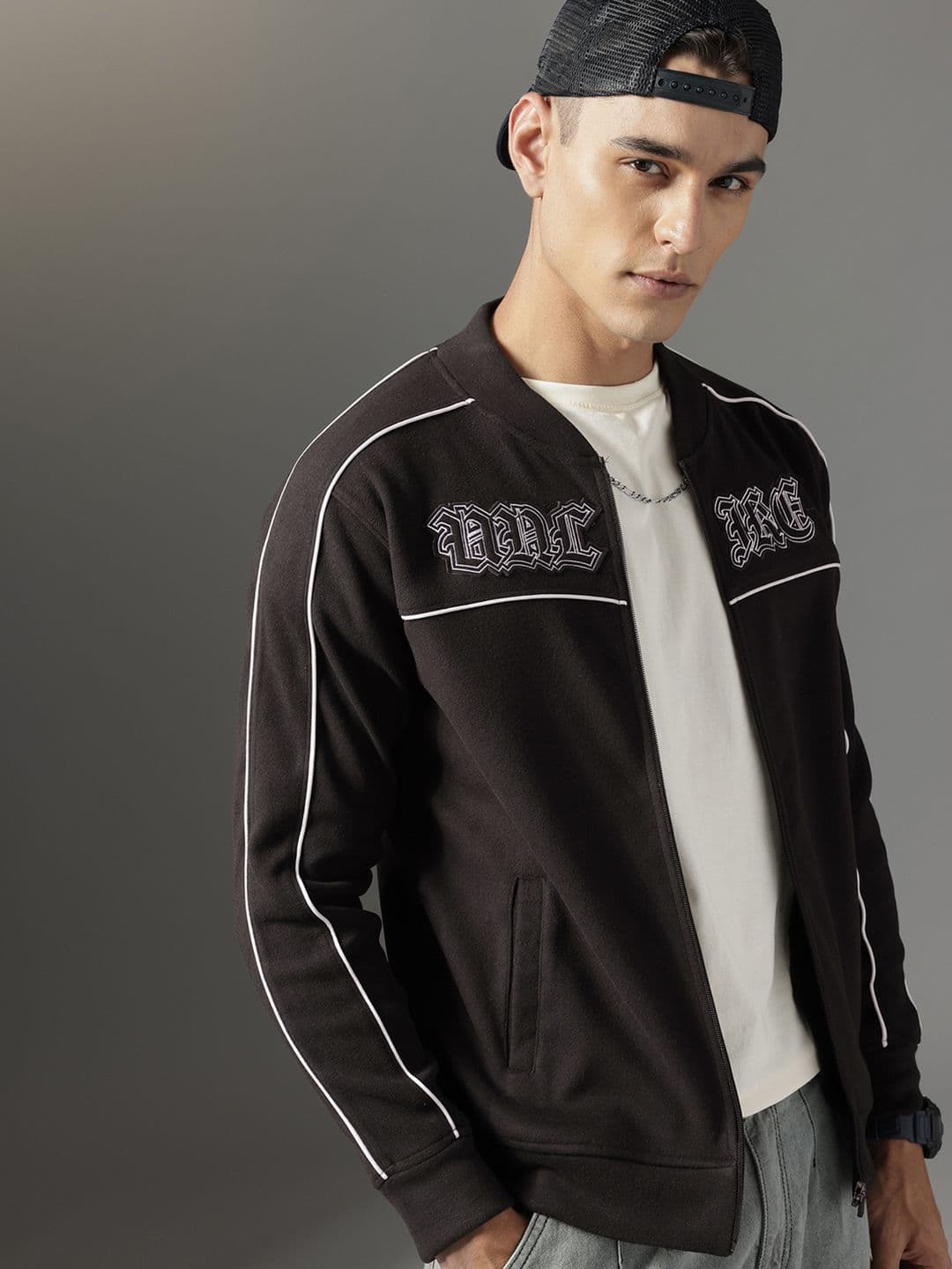 FCUK Typography Patchwork Tailored Jacket - view 1