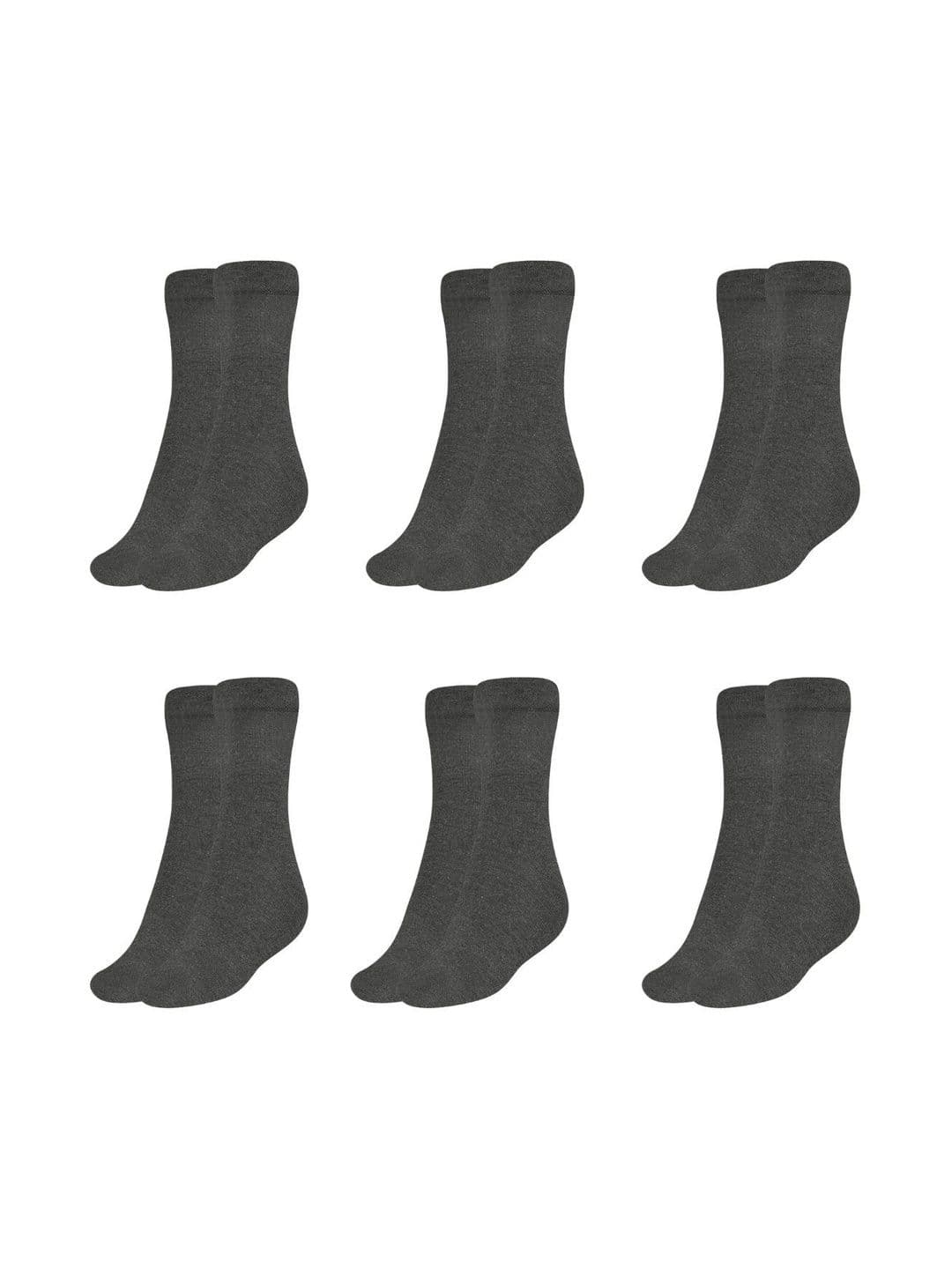 MUKHAKSH Men Pack Of 6 Solid Pure Cotton Calf-Length Socks - view 1