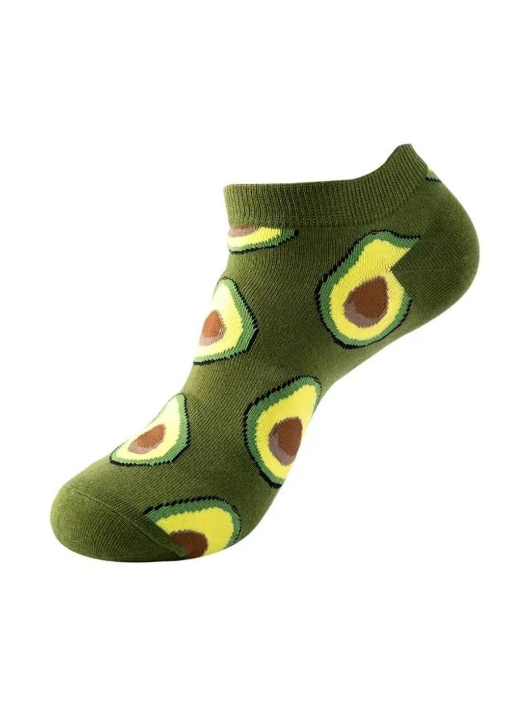 The Tie Hub Unisex Avocado Design Cotton Ankle Length Sock - view 1