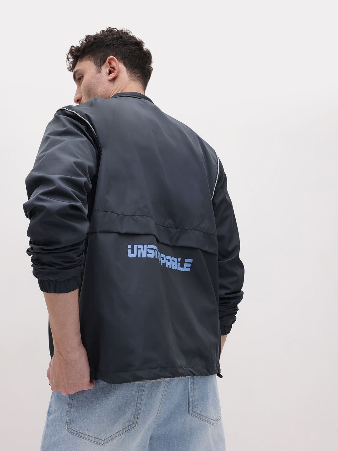 The Roadster Life Co. Mock Collar Mesh Detail Tailored Jacket - view 1