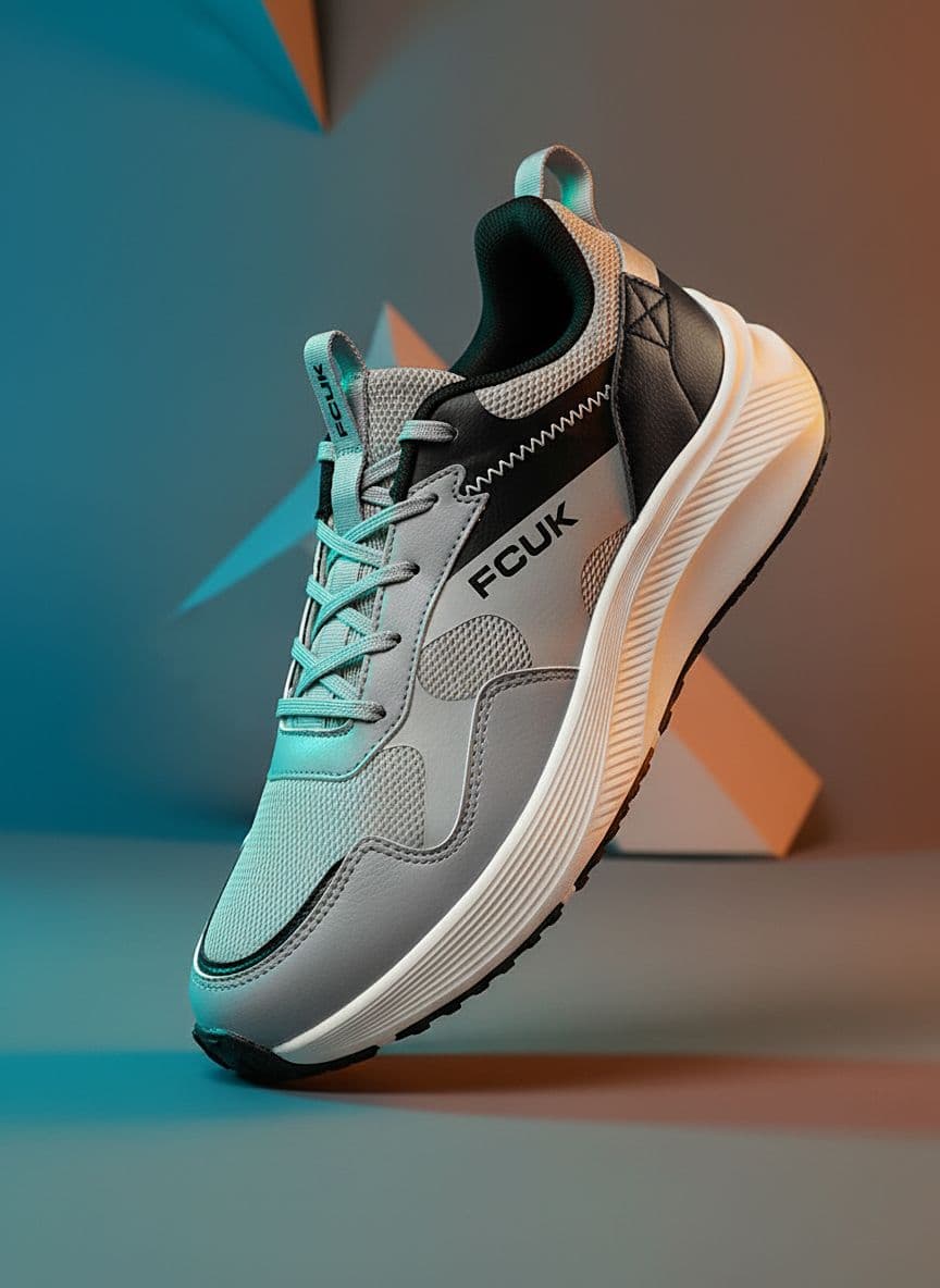 FCUK Men Woven Design Running Shoes - view 1