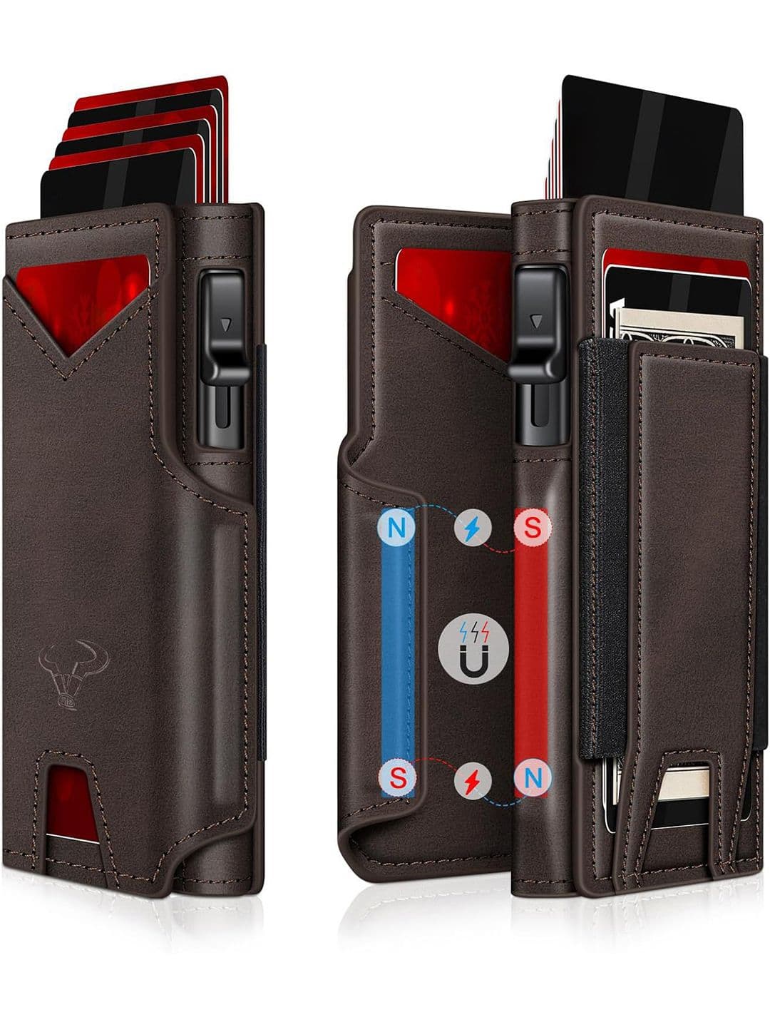VOGARD Unisex Brand Logo Textured Leather Card Holder - view 1