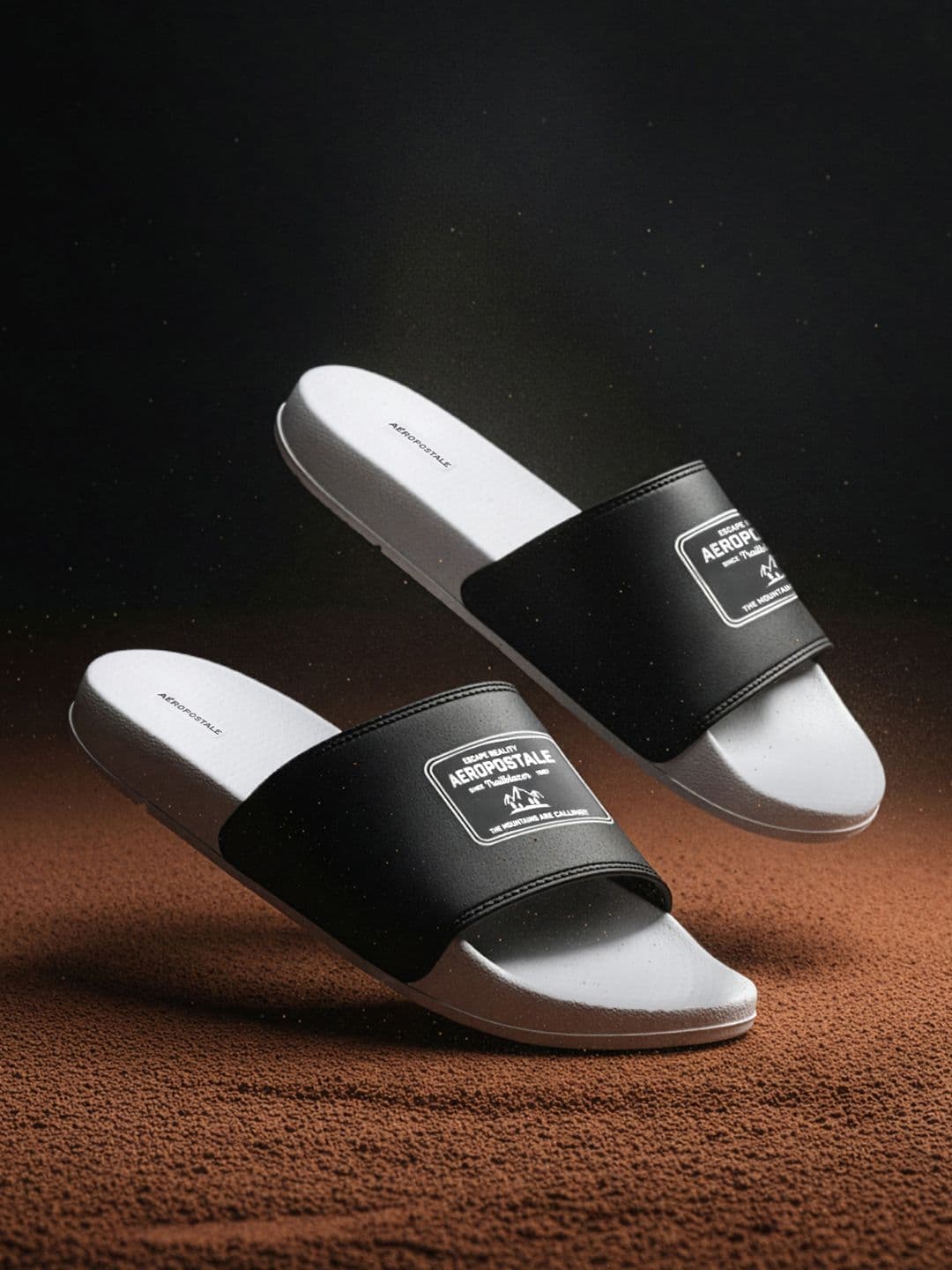 Aeropostale Men Brand Logo Printed Sliders - view 1