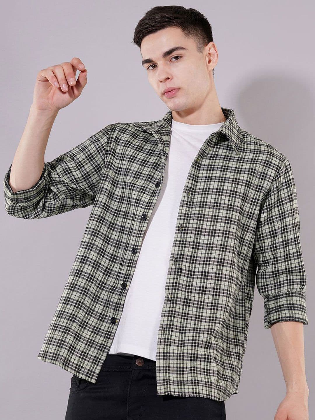 Swaggish Checked Spread Collar Casual Shirt - view 1