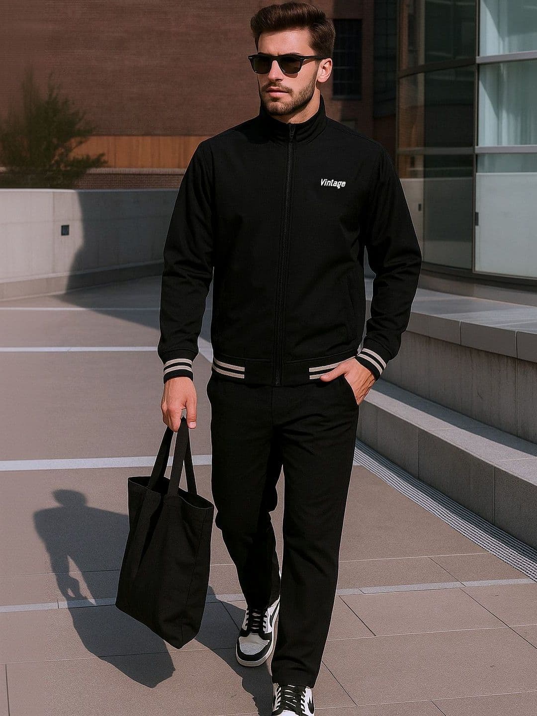 FTX Men Typography Colourblocked Windcheater Sporty Jacket - view 1