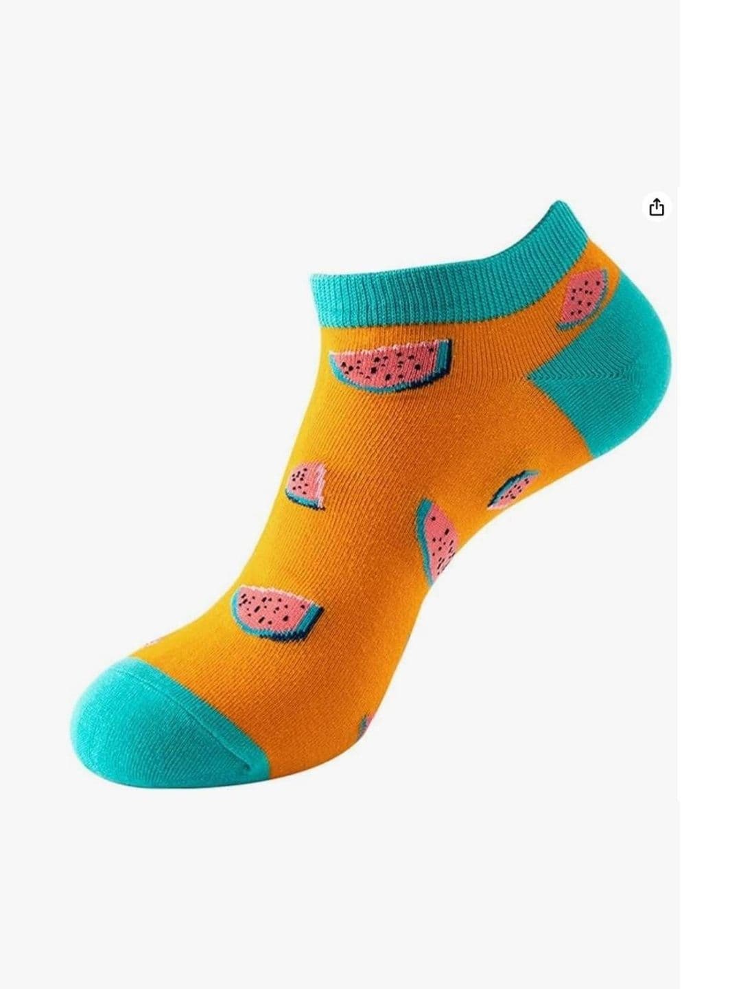 The Tie Hub Unisex Watermelon Design Cotton Ankle Length Sock - view 1