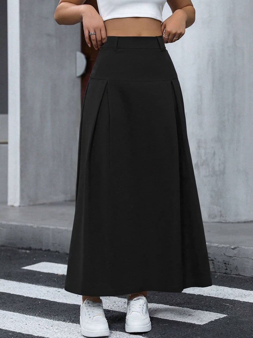 StyleCast x Revolte Gathered Flared Maxi Skirt - view 1