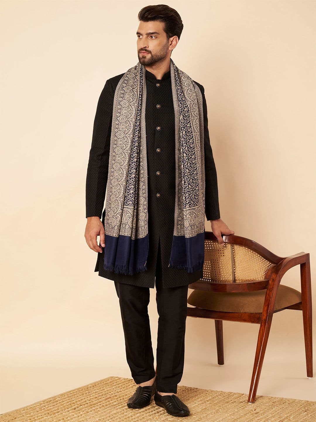 Zamour Men Printed Stole - view 1