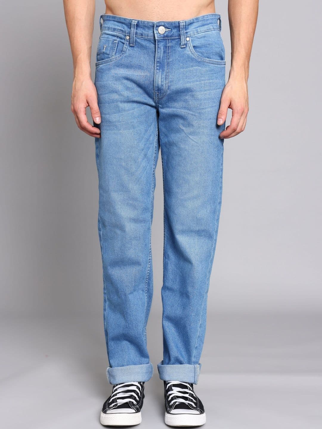 TRIGGER Men Slim Fit Mid-Rise Light Fade Stretchable Jeans - view 1