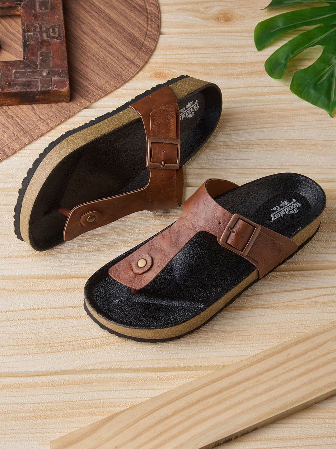 The Roadster Lifestyle Co Men Comfort Stylish Dual Strap Buckle Comfort Sandals - view 1