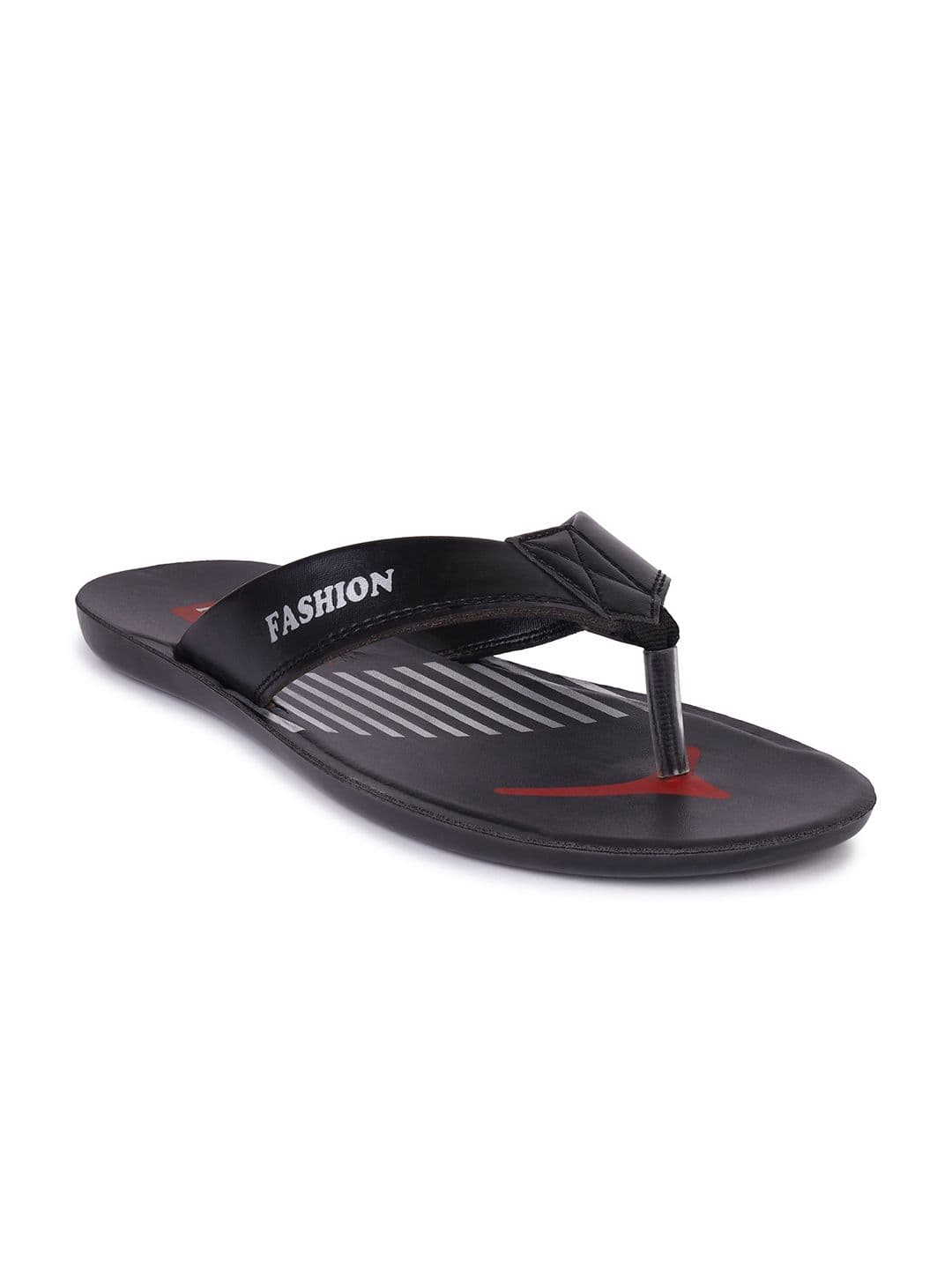 DRACKFOOT Men Lightweight Striped Thong Flip-Flops - view 1