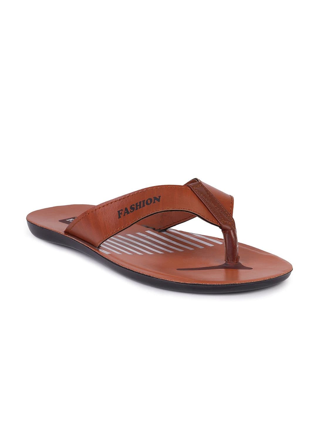 DRACKFOOT Men Striped Thong Flip-Flops - view 1