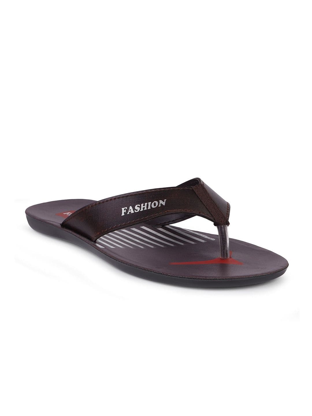 PENNEN Men Striped Lightweight Thong Flip-Flops - view 1