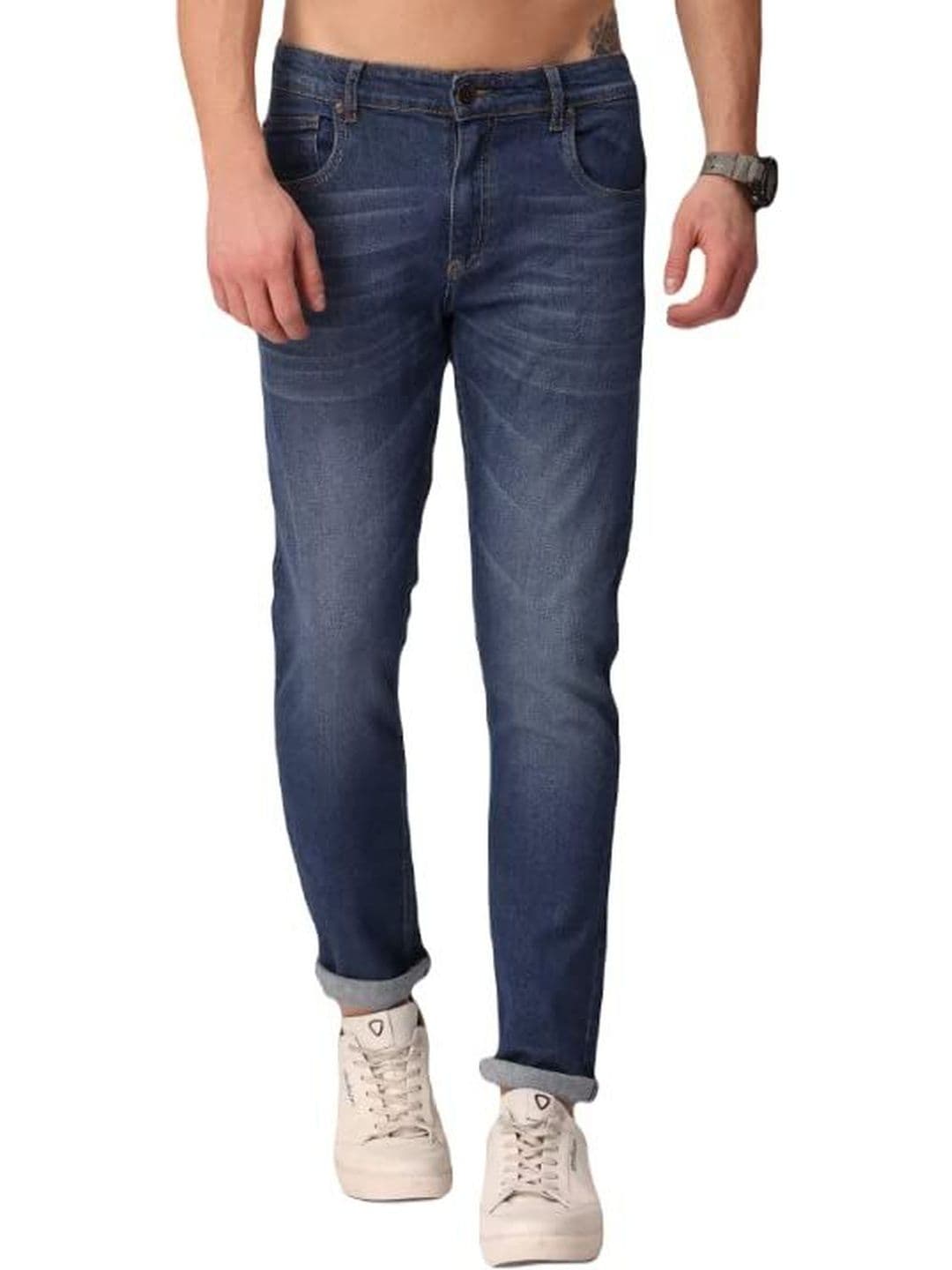 ATTIRIS Men Slim Fit Mid-Rise Light Fade Stretchable Jeans - view 1