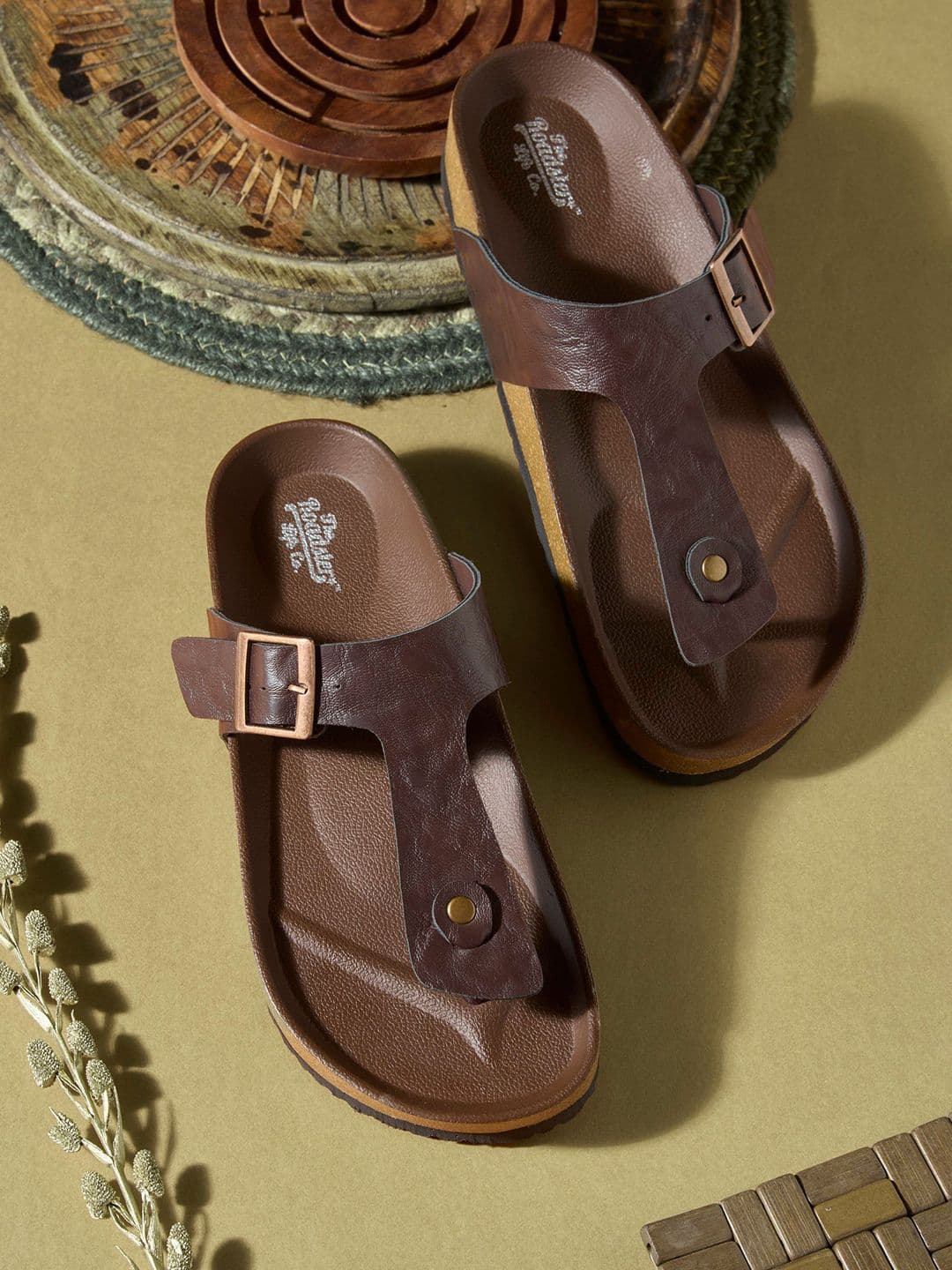 The Roadster Lifestyle Co Men Comfort Stylish Dual Strap Buckle Design Sandals - view 1