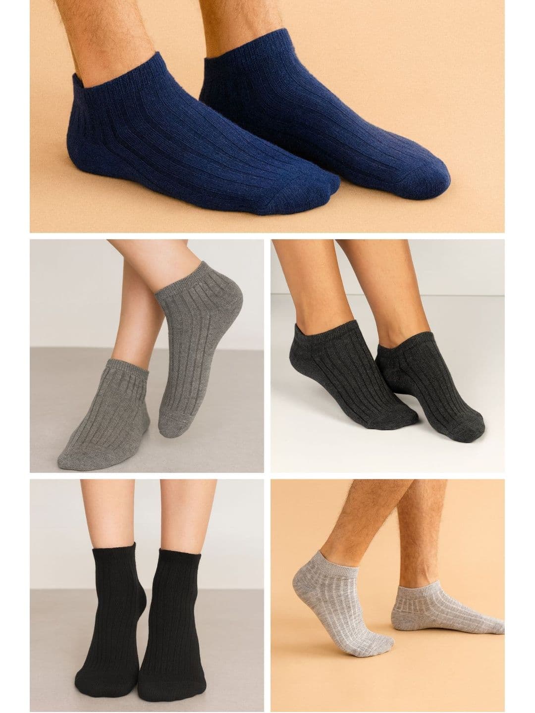 ZEVORA Men Pack Of 5 Ankle Length Socks - view 1