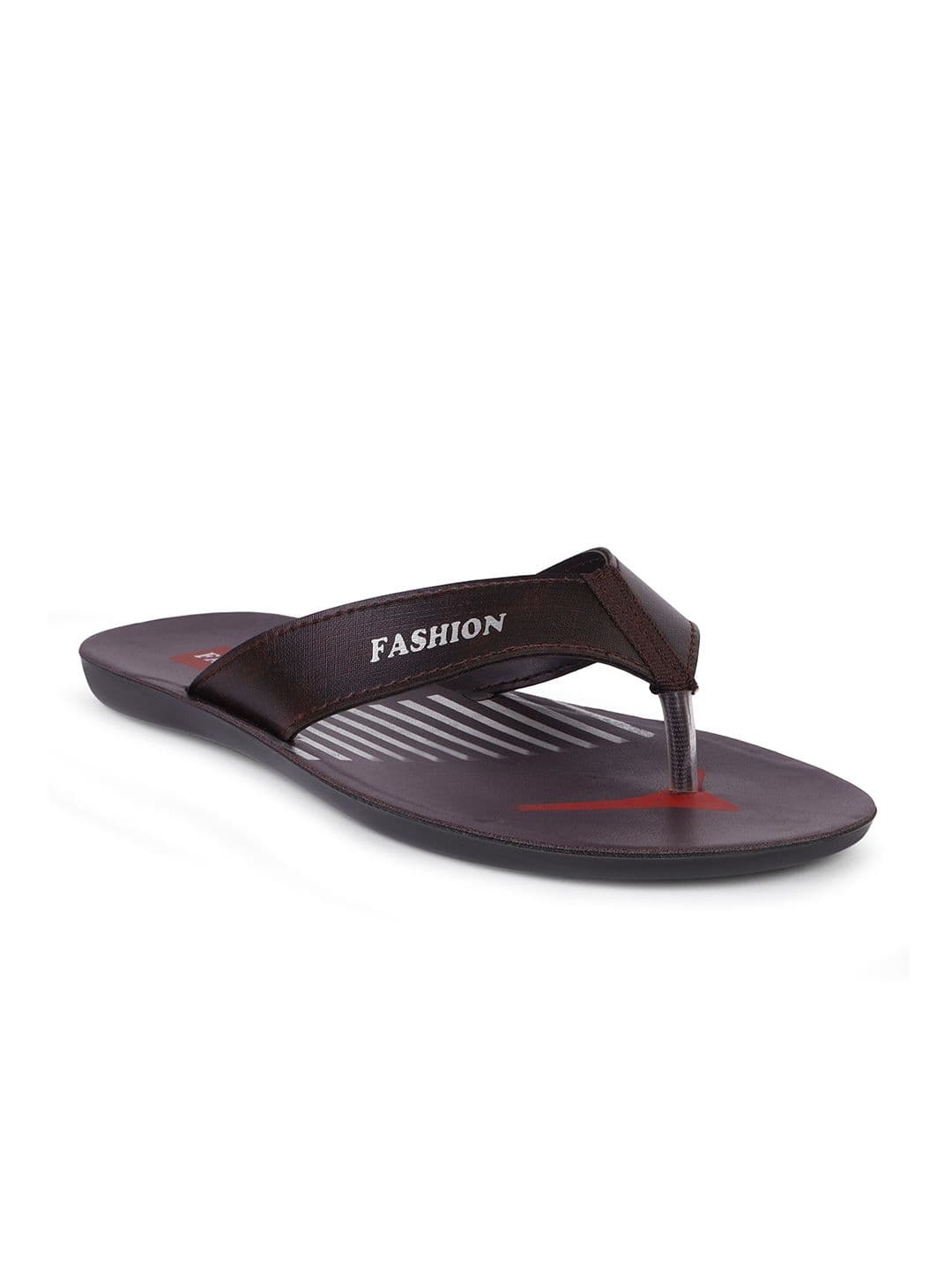 PENNEN Men Striped Lightweight Thong Flip-Flops - view 1