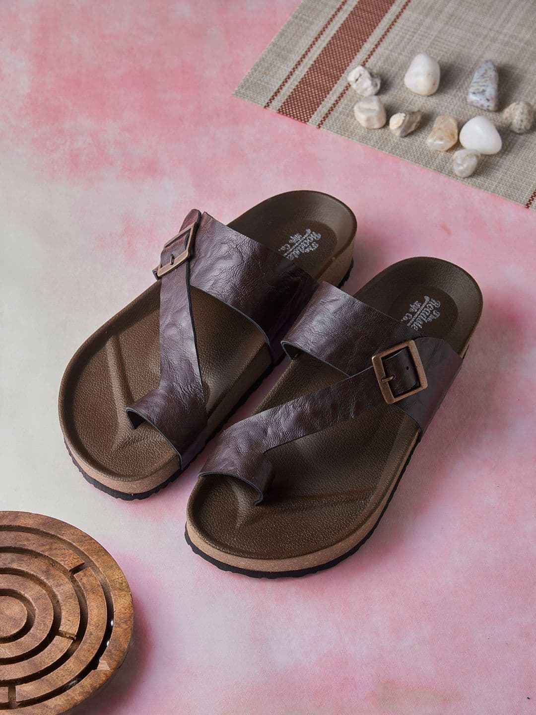 The Roadster Lifestyle Co. Men Comfort Stylish Dual Strap Buckle Design Comfort Sandals - view 1