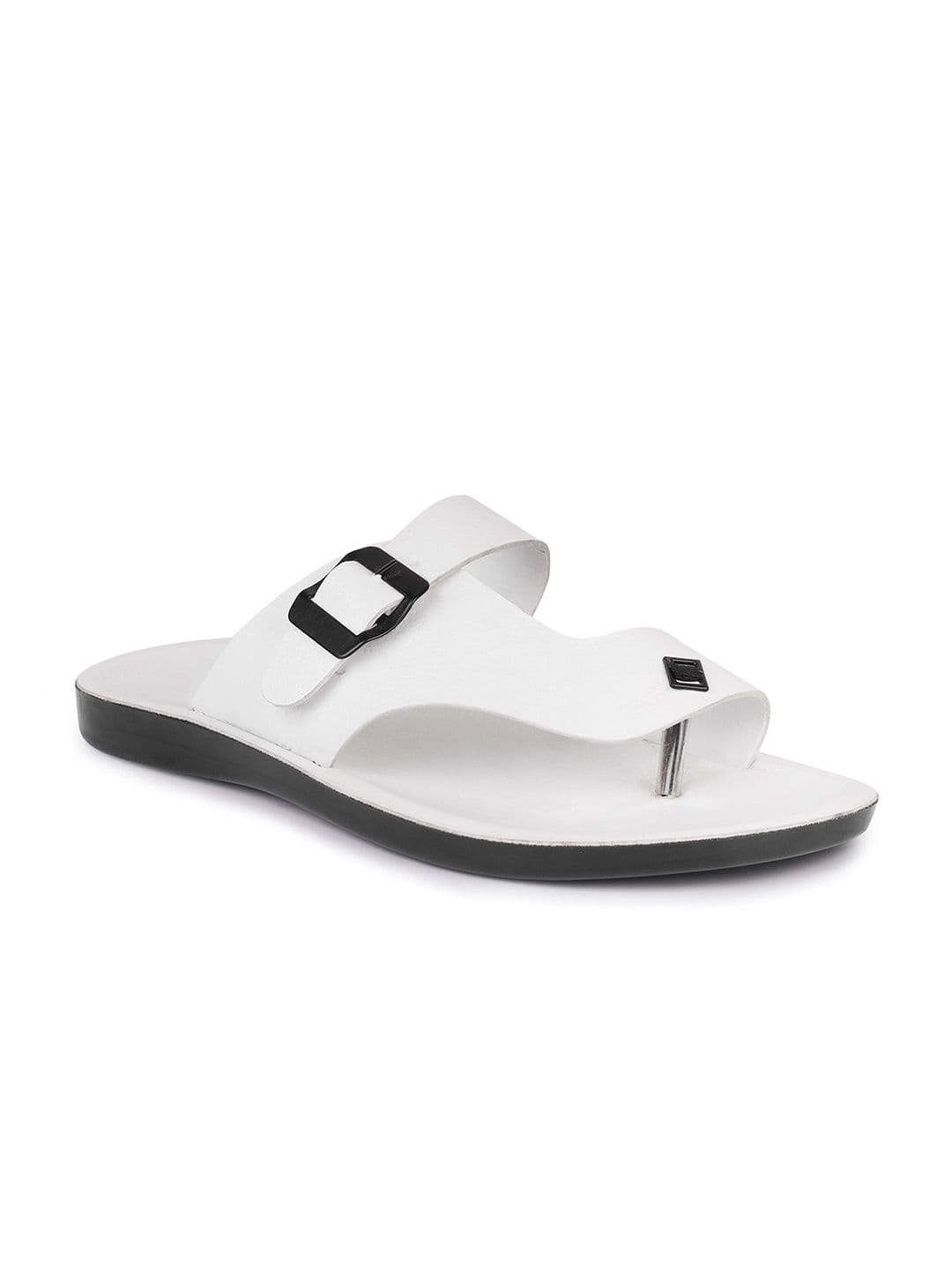 DRACKFOOT Men Textured One Toe Slip-On Flip-Flops with Buckle Detail - view 1