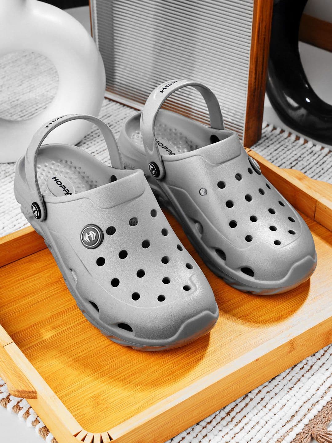 Hoppa Coucci Men Dark Grey Clogs Men - view 1