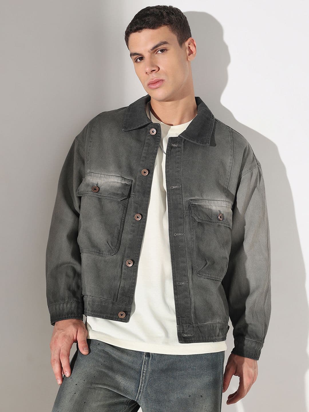 SHOWOFFFF Men Outdoor Denim Jacket - view 1