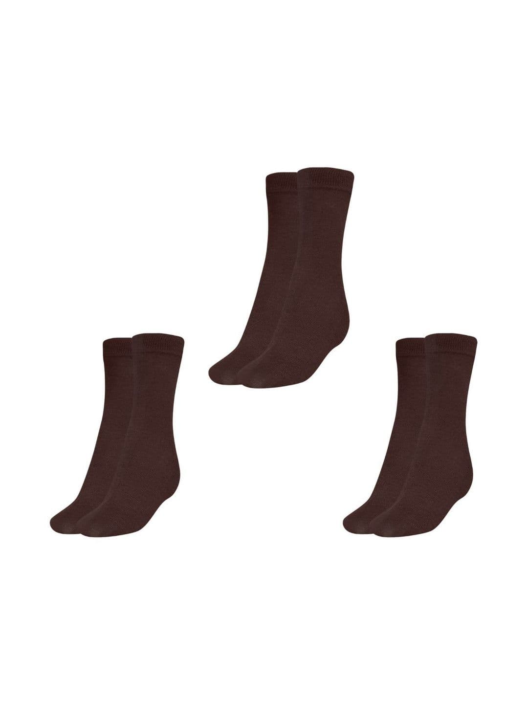 MUKHAKSH Men Pack Of 3 Solid Cotton Calf-Length Socks - view 1