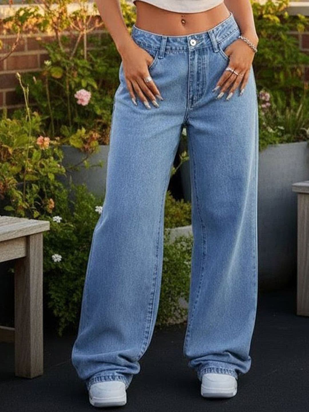 R.Code by The Roadster Life Co. Women Jean Relaxed Fit Stretchable Wide Leg Jeans - view 1