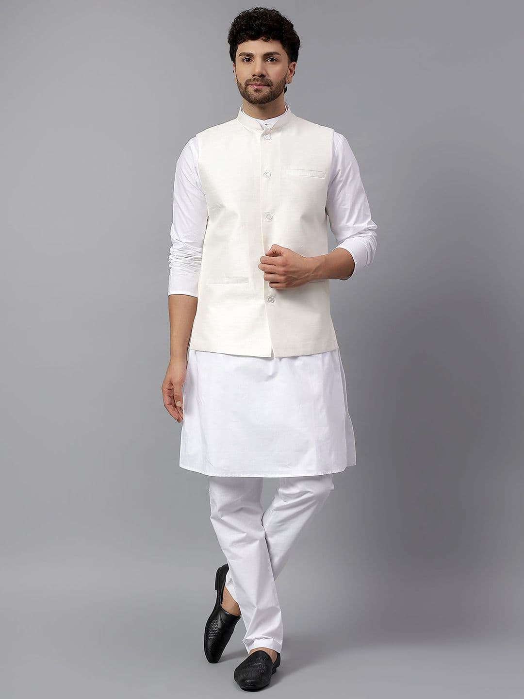 Latest Chikan Garments Men Mandarin Collar Nehru Jackets - view 1