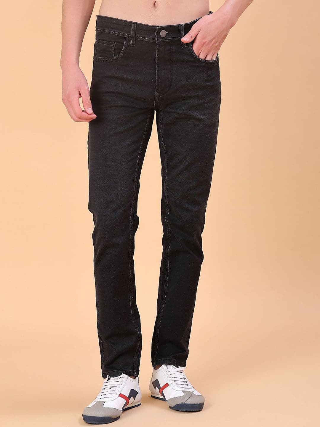 V-Mart Men Skinny Fit Mid-Rise Light Fade Stretchable Jeans - view 1