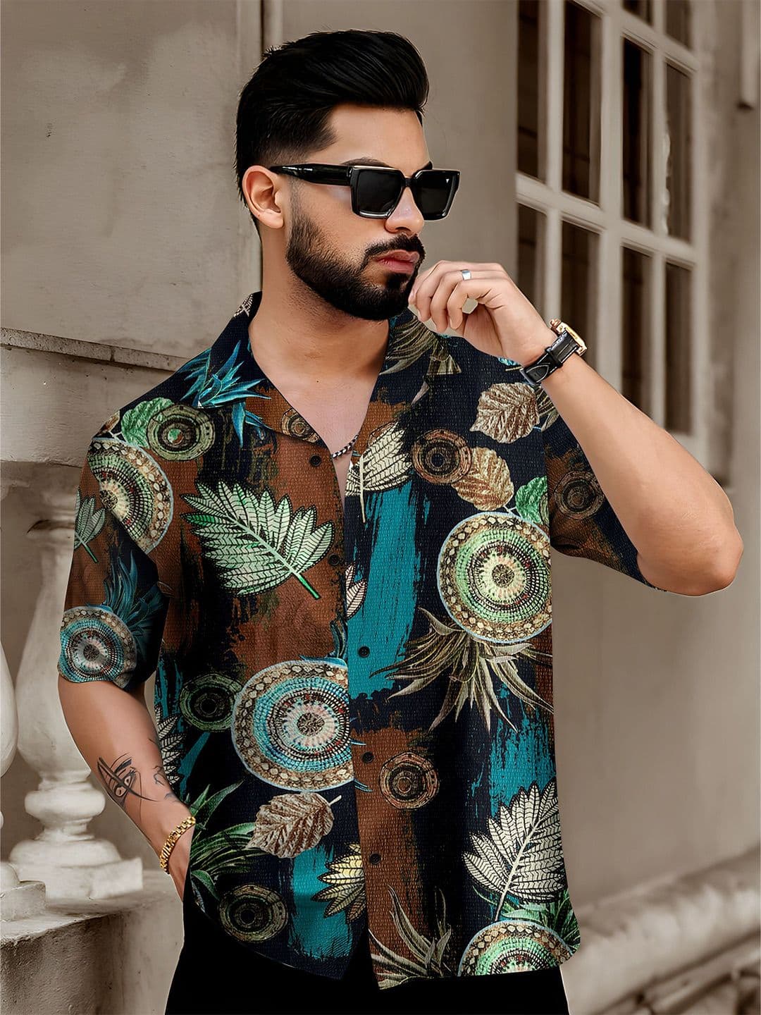 RAHI TRENDZ Men's Regular Fit Floral Printed Casual Shirt - view 1