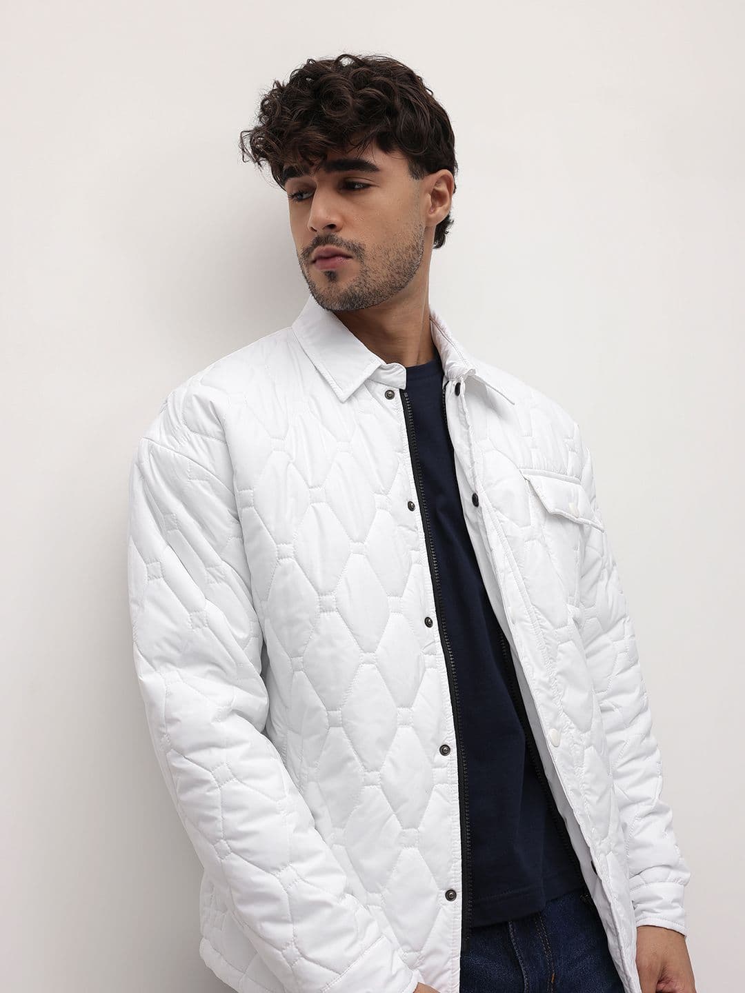 The Roadster Life Co. Spread Collar Quilted Jacket with Utility Pockets - view 1