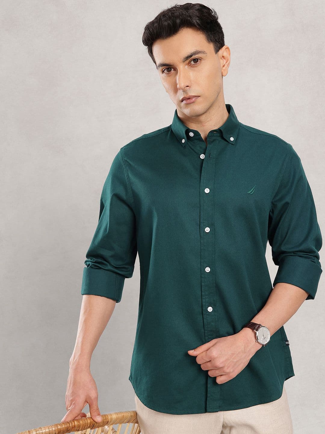 Nautica Slim Fit Button-Down Collar Casual Shirt - view 1