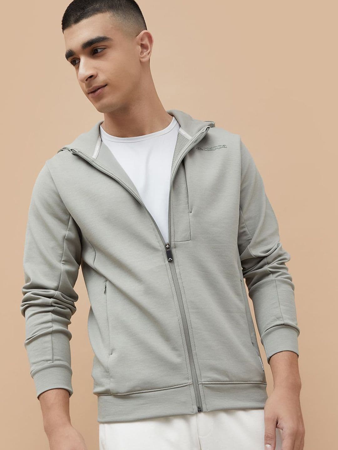 Kappa Men Cotton Solid Hooded Regular Long Sleeves Sweatshirt - view 1