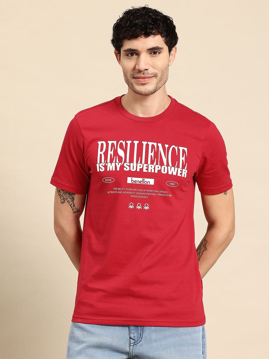 United Colors of Benetton Graphic Printed Round Neck T-shirt - view 1