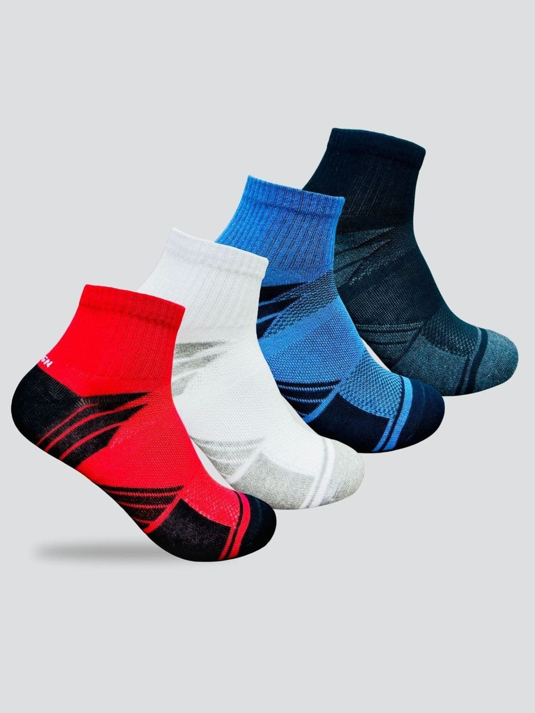 WROGN Unisex Pack Of 4 Patterned Ankle Length Assorted Socks - view 1