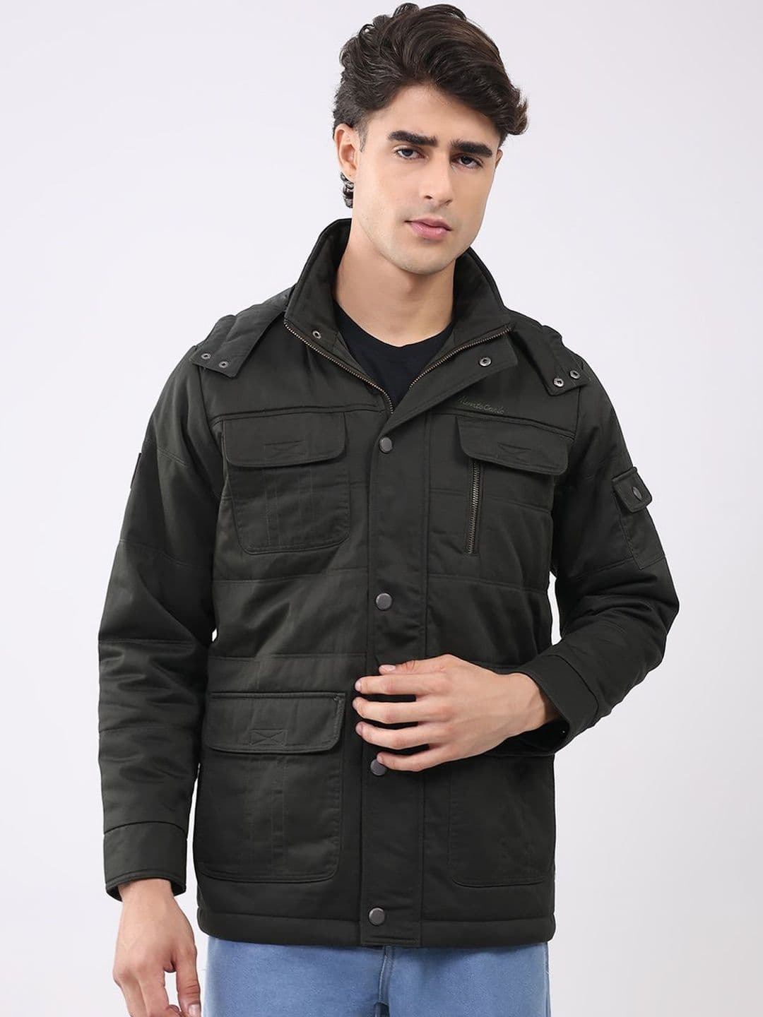 Monte Carlo Men Solid Puffer Jacket - view 1