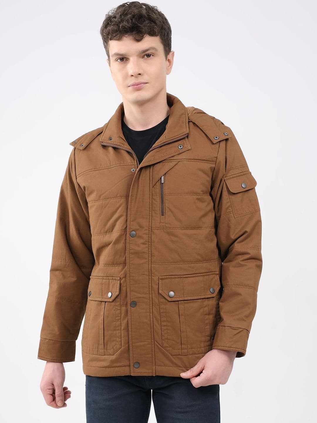 Monte Carlo Hooded Puffer Jacket With Shoulder Tabs - view 1