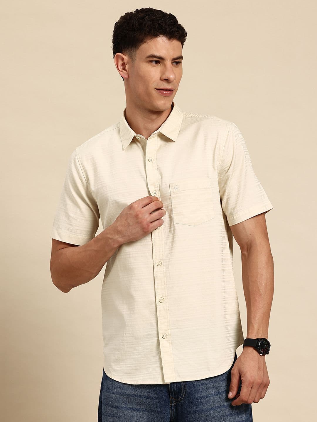 United Colors of Benetton Horizontal Stripes Casual Shirt - view 1
