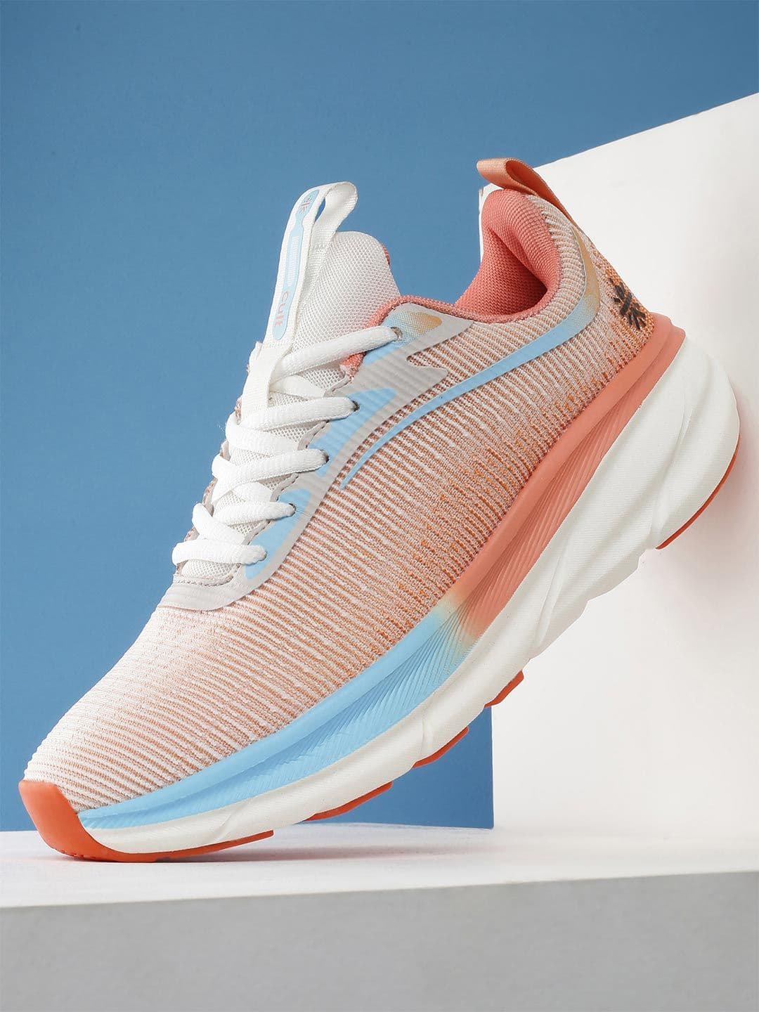 CULT Women L Peach & Ice Blue Flytor Running Shoes - view 1
