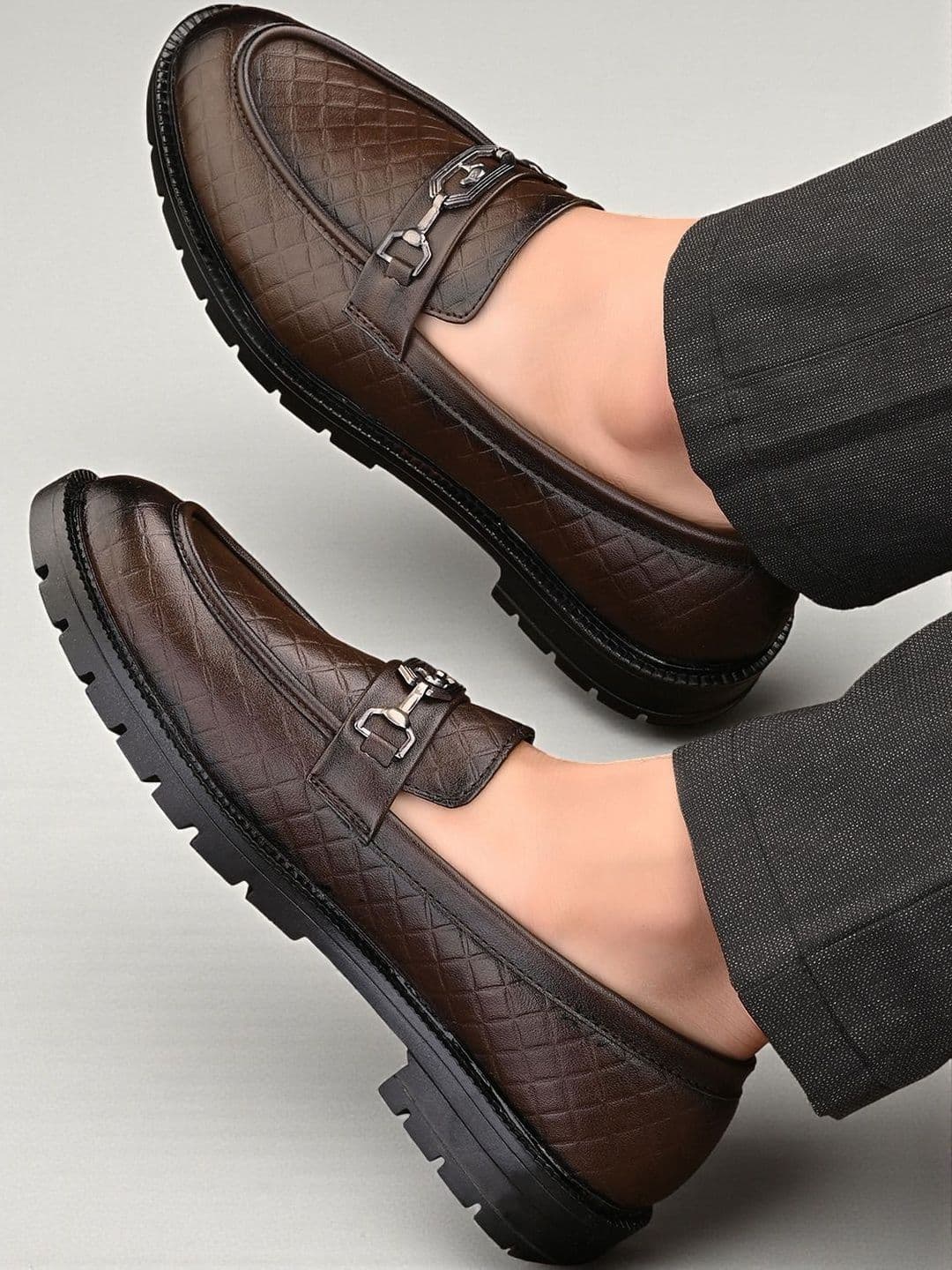 HERE&NOW Men Textured Formal Shoes - view 1