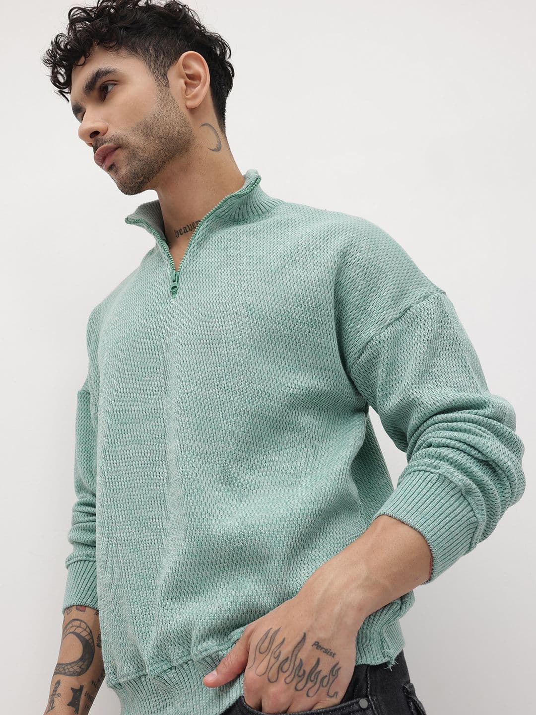 The Roadster Life Co. Self Design Drop-Shoulder Sleeves Pullover - view 1